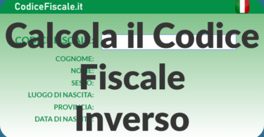 Codice Fiscale Inverso