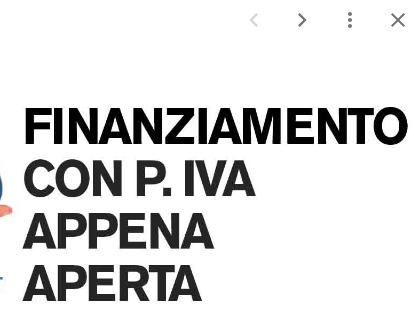 FINANZIAMENTO con PARTITA IVA appena APERTA