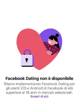 Facebook Dating non funziona