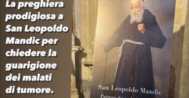 preghiera a san leopoldo mandic per i malati di tumore